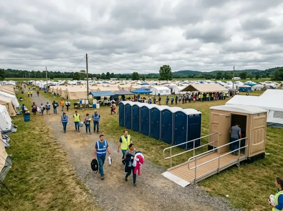 disaster-relief-camp-restrooms-010 — frequently asked questions, Dumpster & Portable Bathrooms Rental in Gentry, AR